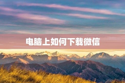 电脑上如何下载微信
