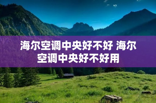 海尔空调中央好不好 海尔空调中央好不好用