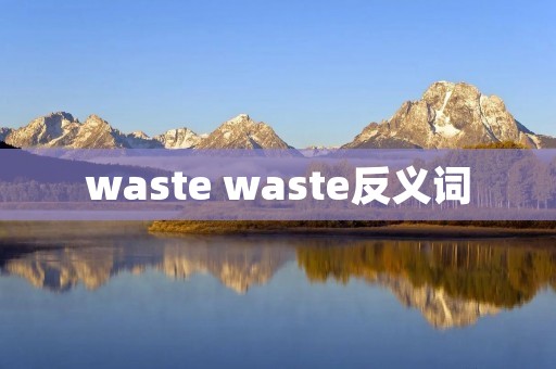 waste waste反义词