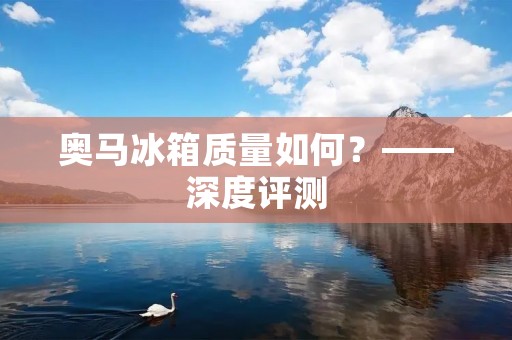 奥马冰箱质量如何？——深度评测