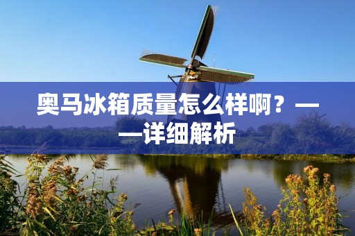奥马冰箱质量怎么样啊?——详细解析 奥马冰箱质量怎么样啊?——详细解析