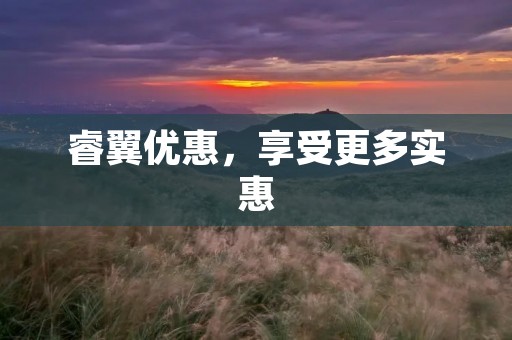 睿翼优惠，享受更多实惠
