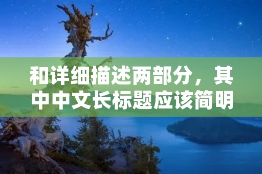 和详细描述两部分,其中中文长标题应该简明扼要地概括报告的主题,以便读者能够快速了解报告的内容。在撰写详细描述时,需要注意以下几点: