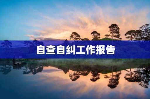 自查自纠工作报告