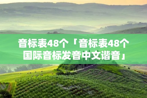 音标表48个「音标表48个国际音标发音中文谐音」 音标表48个「音标表48个国际音标发音中文谐音」