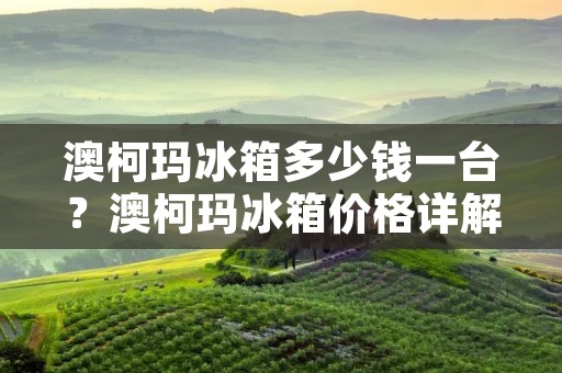 澳柯玛冰箱多少钱一台？澳柯玛冰箱价格详解