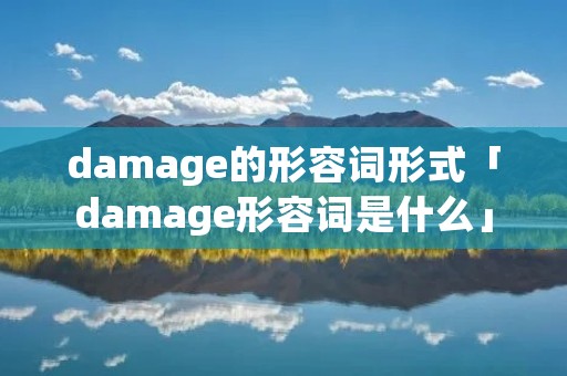 damage的形容词形式「damage形容词是什么」