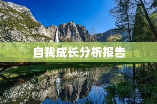 自我成长分析报告:探究自我发展的过程与策略