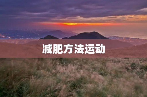 减肥方法运动:科学有效的减肥方式 减肥方法运动:科学有效的减肥方式