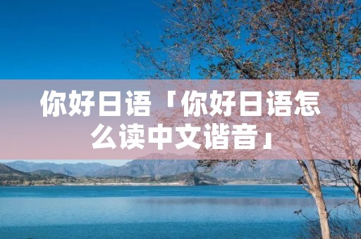 你好日语「你好日语怎么读中文谐音」