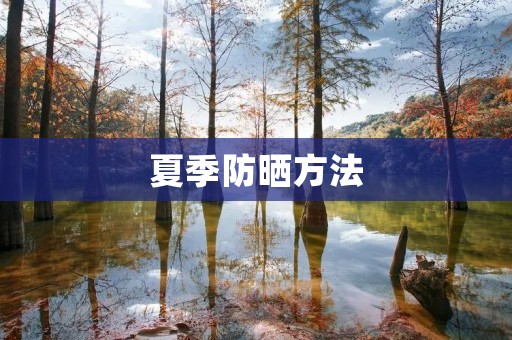 夏季防晒方法:让你远离晒伤的全面指南 夏季防晒方法:让你远离晒伤的全面指南
