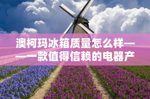 澳柯玛冰箱质量怎么样——一款值得信赖的电器产品