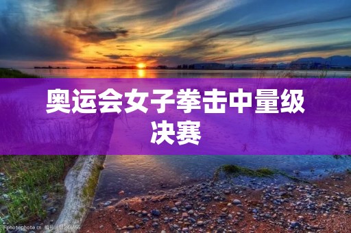 奥运会女子拳击中量级决赛：美国选手米德尔顿夺冠