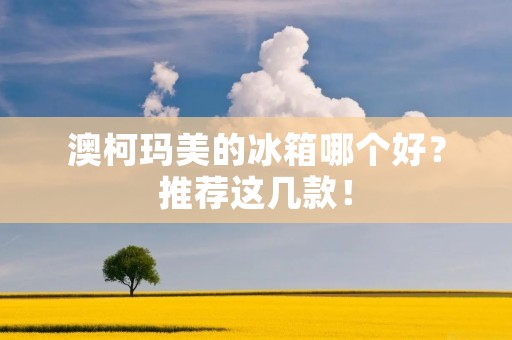 澳柯玛美的冰箱哪个好?推荐这几款! 澳柯玛美的冰箱哪个好?推荐这几款!
