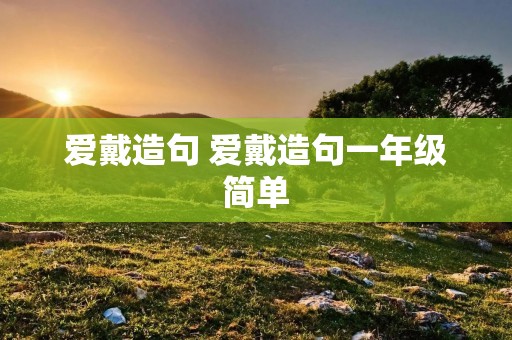 爱戴造句 爱戴造句一年级简单