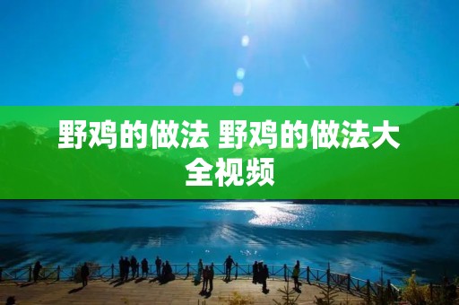 野鸡的做法 野鸡的做法大全视频