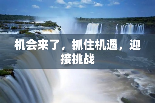 机会来了,抓住机遇,迎接挑战 机会来了,抓住机遇,迎接挑战