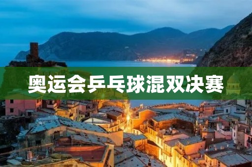 奥运会乒乓球混双决赛：激烈角逐的背后是高水平的技术和默契配合
