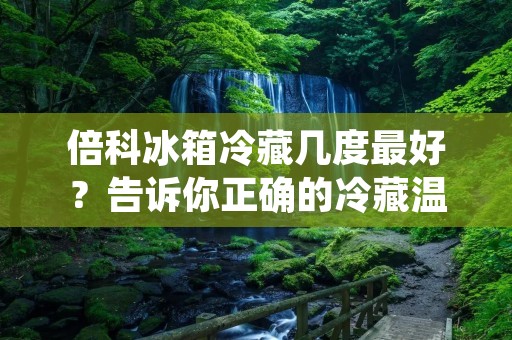 倍科冰箱冷藏几度最好？告诉你正确的冷藏温度！
