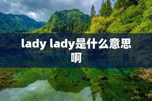 lady lady是什么意思啊