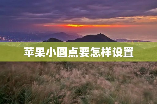 苹果小圆点要怎样设置