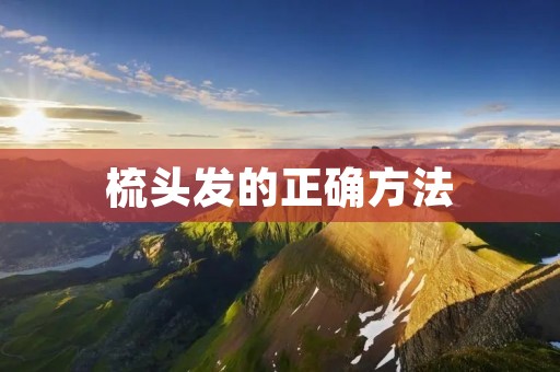 梳头发的正确方法 梳头发的正确方法