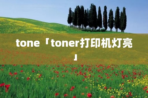 tone「toner打印机灯亮」