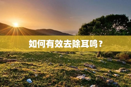 如何有效去除耳鸣? 如何有效去除耳鸣?