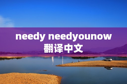 needy needyounow翻译中文