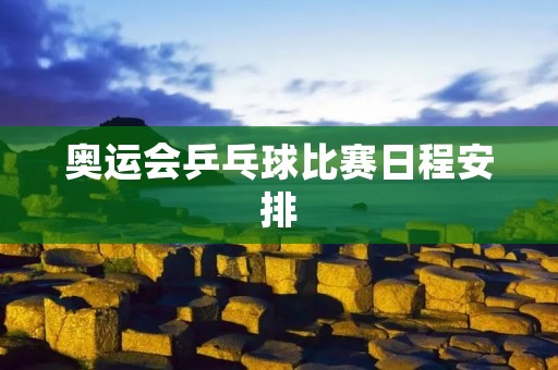 奥运会乒乓球比赛日程安排 奥运会乒乓球比赛日程安排