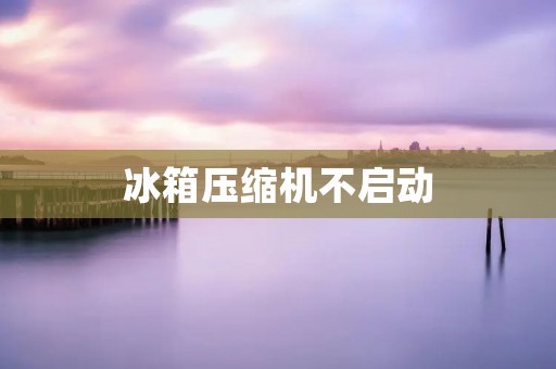 冰箱压缩机不启动：原因和解决方法