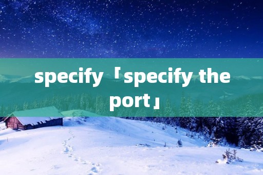 specify「specify the port」