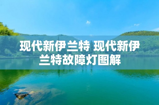 现代新伊兰特 现代新伊兰特故障灯图解