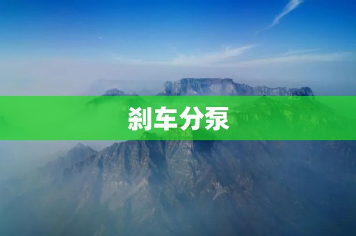 刹车分泵：车辆刹车系统的重要组成部分