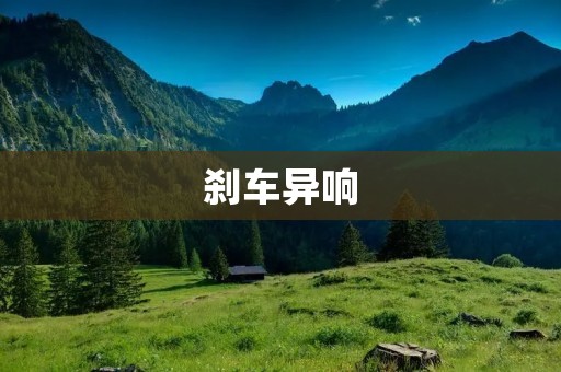 刹车异响：车主需警惕，安全第一！