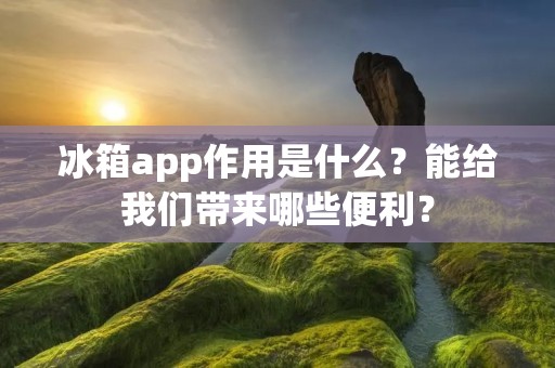 冰箱app作用是什么？能给我们带来哪些便利？