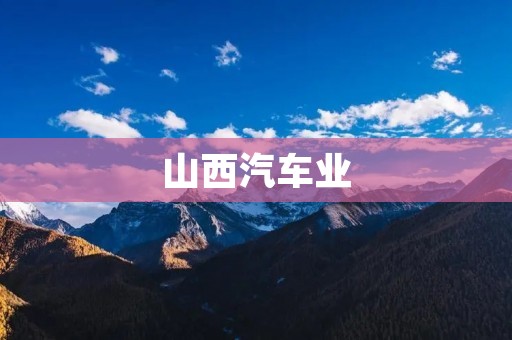 山西汽车业：从新兴产业到引领风向的领军者