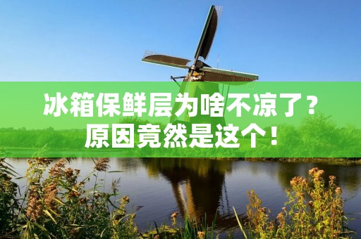 冰箱保鲜层为啥不凉了?原因竟然是这个! 冰箱保鲜层为啥不凉了?原因竟然是这个!