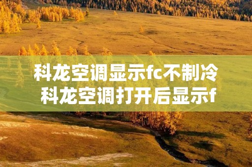 科龙空调显示fc不制冷 科龙空调打开后显示fc