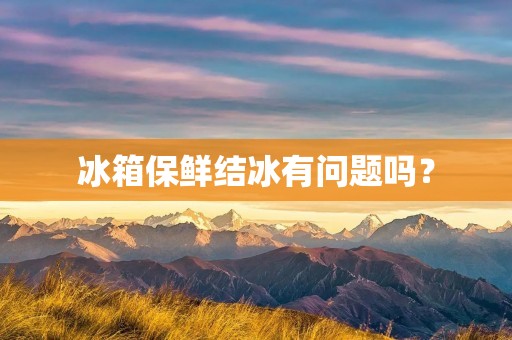 冰箱保鲜结冰有问题吗？