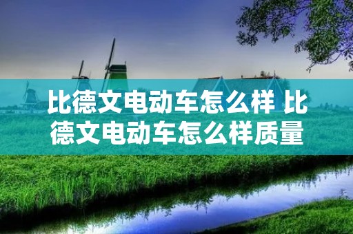 比德文电动车怎么样 比德文电动车怎么样质量