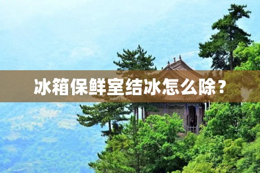 冰箱保鲜室结冰怎么除? 冰箱保鲜室结冰怎么除?