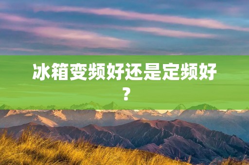 冰箱变频好还是定频好? 冰箱变频好还是定频好?