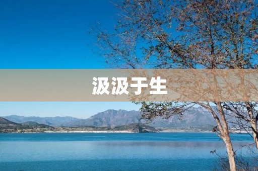 汲汲于生：追求生命的不竭力量