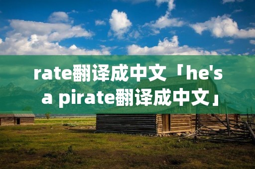 rate翻译成中文「he's a pirate翻译成中文」