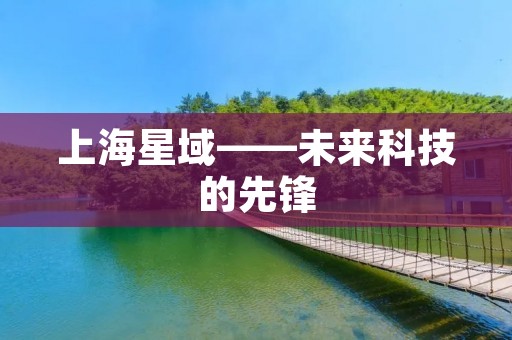 上海星域——未来科技的先锋