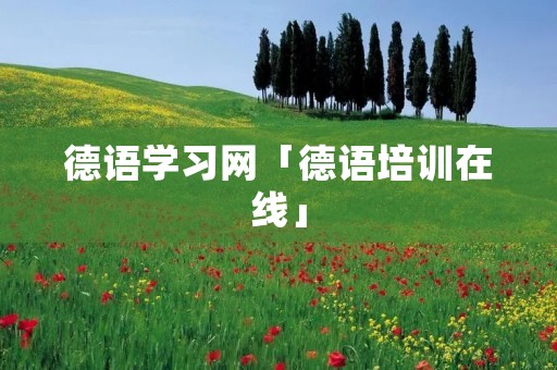 德语学习网「德语培训在线」