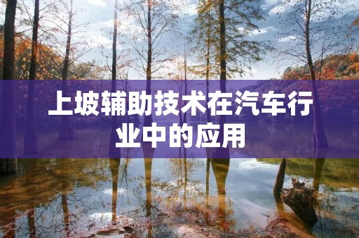 上坡辅助技术在汽车行业中的应用 上坡辅助技术在汽车行业中的应用