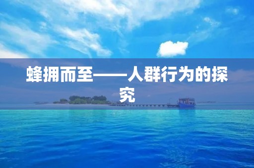蜂拥而至——人群行为的探究
