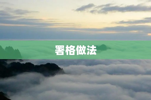 署格做法:传统美食的独特味道 署格做法:传统美食的独特味道
